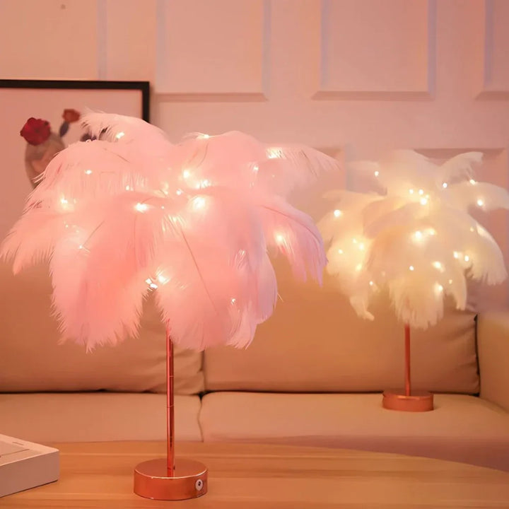 Atmospheric Feather Palm Tree Lamp - LumaPalm | Stornfield