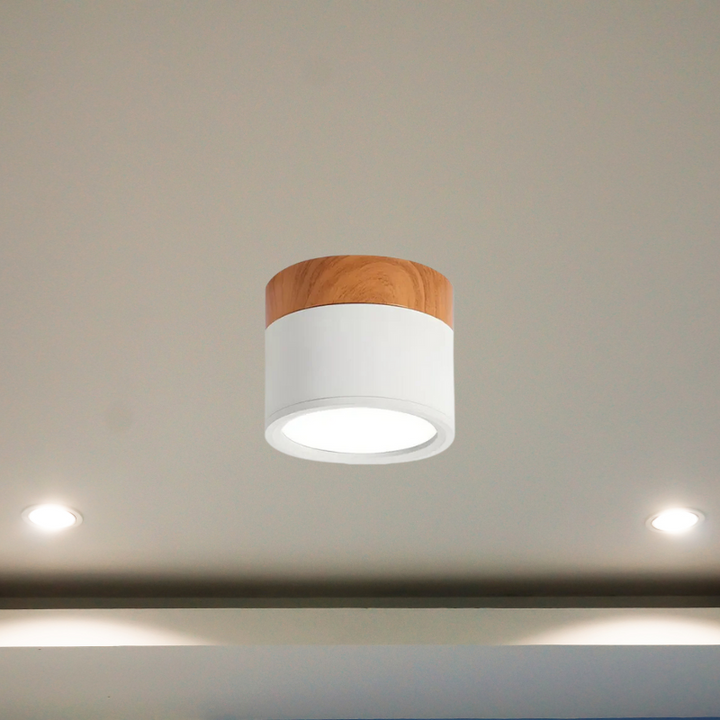 Cylindrical LED ceiling light for stylish hallways | Stornfield