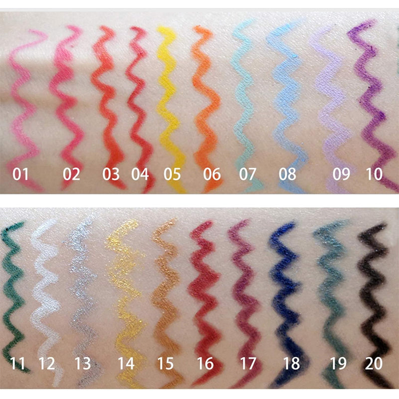 20 PCS Colored Eyeliner Pencil Set | Stornfield