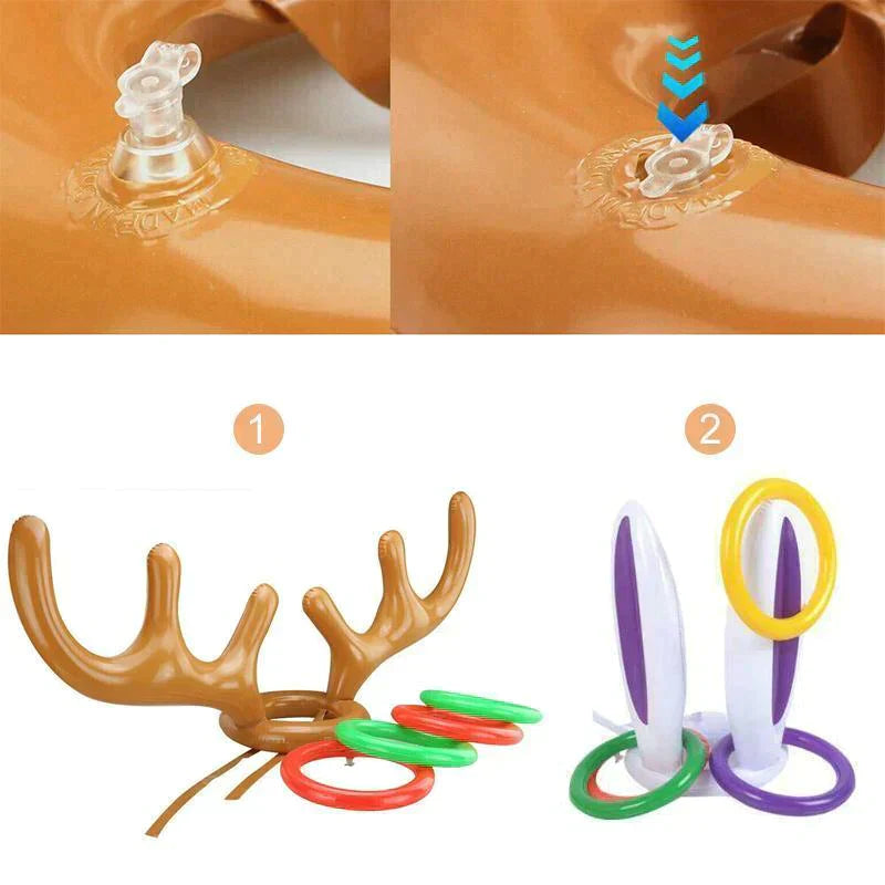 Christmas Reindeer Wooden Ring Toss Game | Stornfield