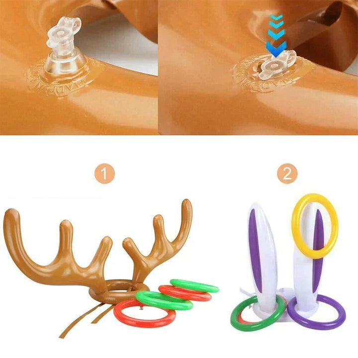 Christmas Reindeer Wooden Ring Toss Game | Stornfield