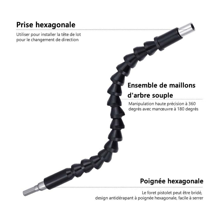 Flexible drill extension with screw drill holder | Stornfield