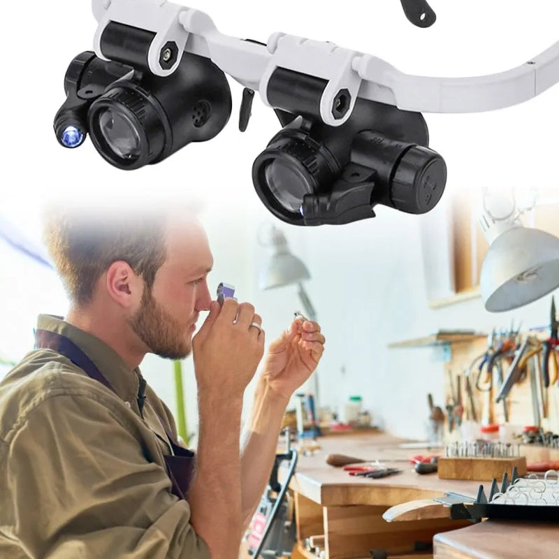 Stornfield | Magnifying glasses with LED lamps for double eyes