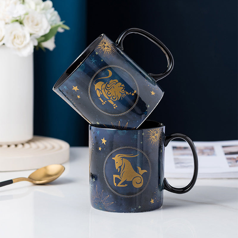 12 Constellations Mug Cobalt Blue Ceramic Coffee Mug | Stornfield