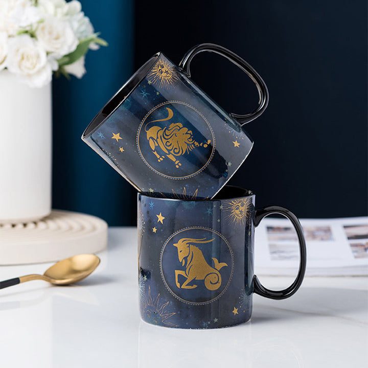 12 Constellations Mug Cobalt Blue Ceramic Coffee Mug | Stornfield