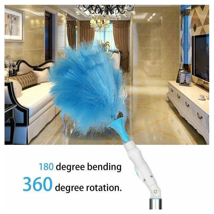 360° Rotatable Electric Spin Duster Motorized Dust Wand with 2 Brushes | Stornfield