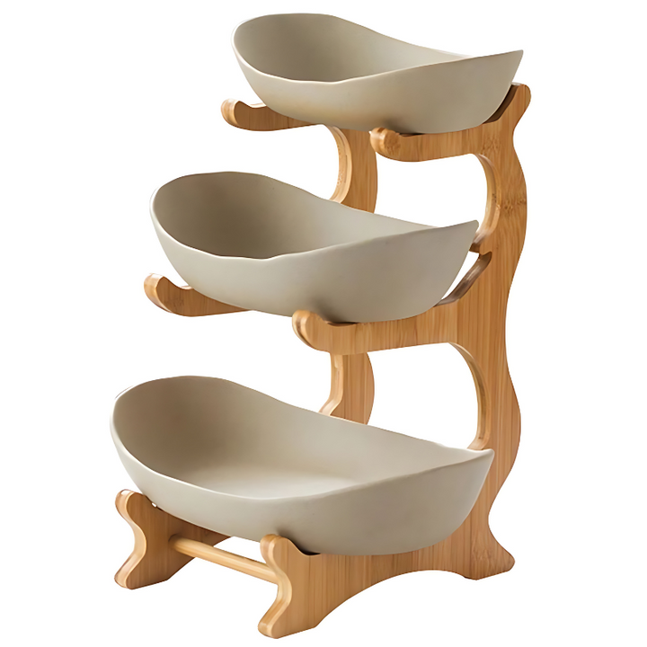 Stornfield | FruitTriad | Three-tier fruit bowl made of plastic