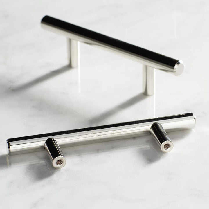 Stornfield | Brushed Nickel Stainless Steel Modern T-Bar Drawer Pulls