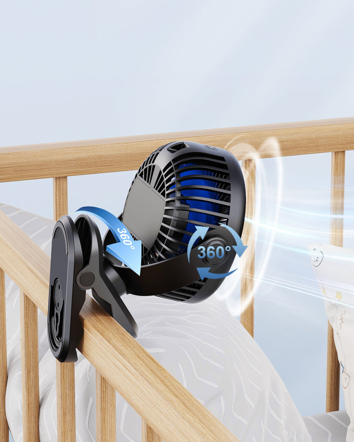 Portable Clip on Fan - Battery Operated Stroller Fan | Stornfield
