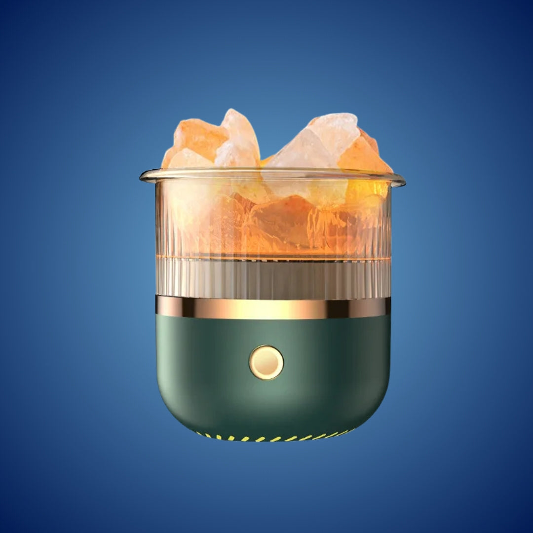 SereniGlow Crystal Salt Humidifier | USB Aroma Diffuser – Night Light & Air Purifier – For Relaxation, Stress Relief & Improved Air Quality Stornfield