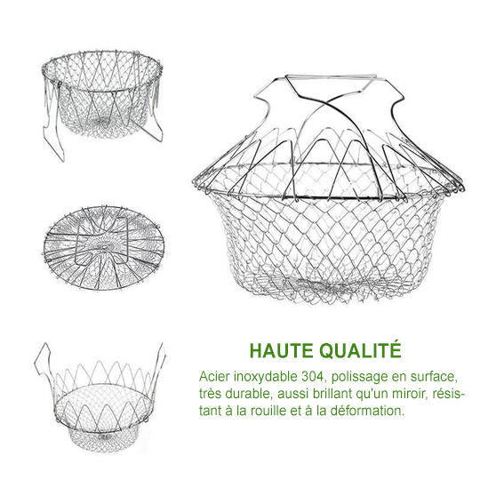 Frying Basket Chef Foldable in Stainless Steel | Stornfield