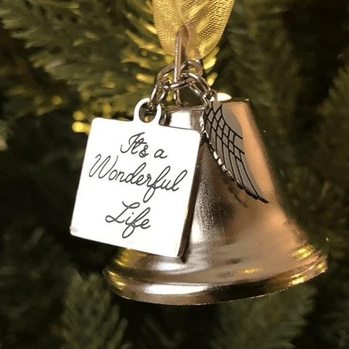 Christmas Tree Memorial Ornaments Angel Wings Bell Pendant Hanging Decoration | Stornfield