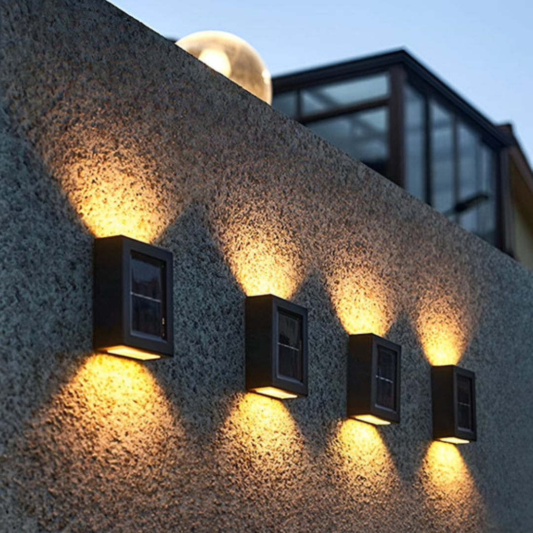 Solar-powered LED outdoor wall light for energy efficiency | Stornfield