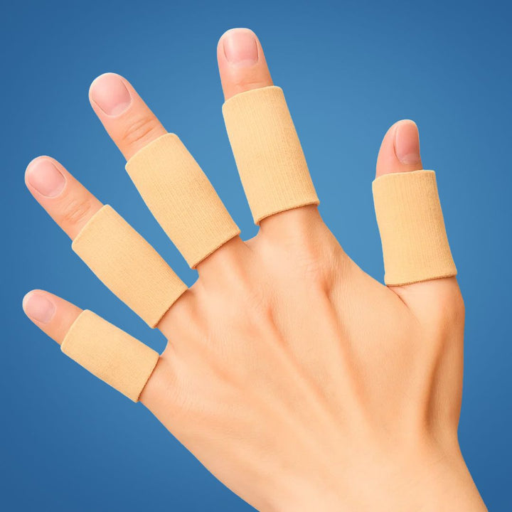 FlexiGuard | Finger Sleeves – Injury Prevention – Breathable, Comfortable Fit - Holds Injuries and Bandages in Place – Sports and Everyday Comfort Stornfield