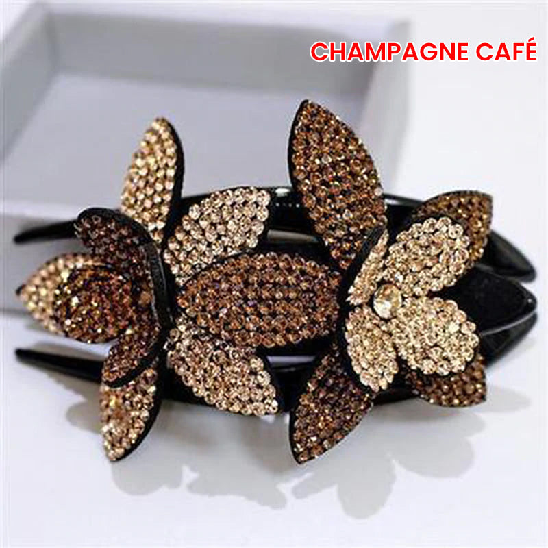 Double Flower Rhinestone Hair Pin | Stornfield
