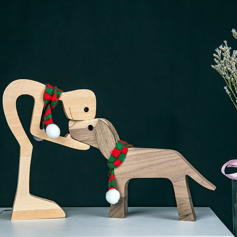 Gift For Pet Lovers - Wood Sculpture Table Ornaments - The Love Between You And Your Fur-Friend | Stornfield