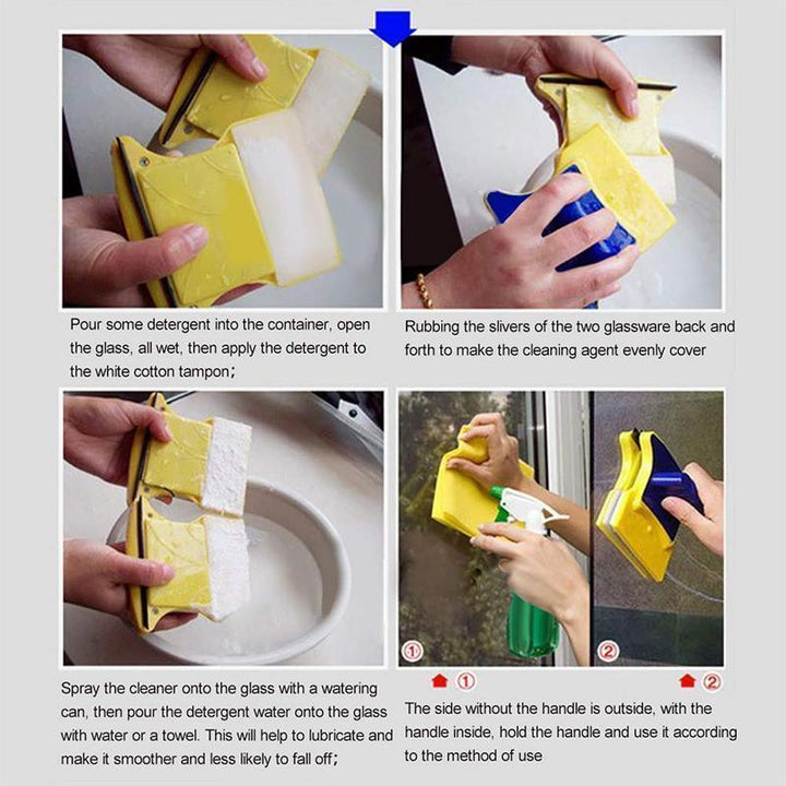 Magnetic Double-sided Window Cleaning Brush | Stornfield