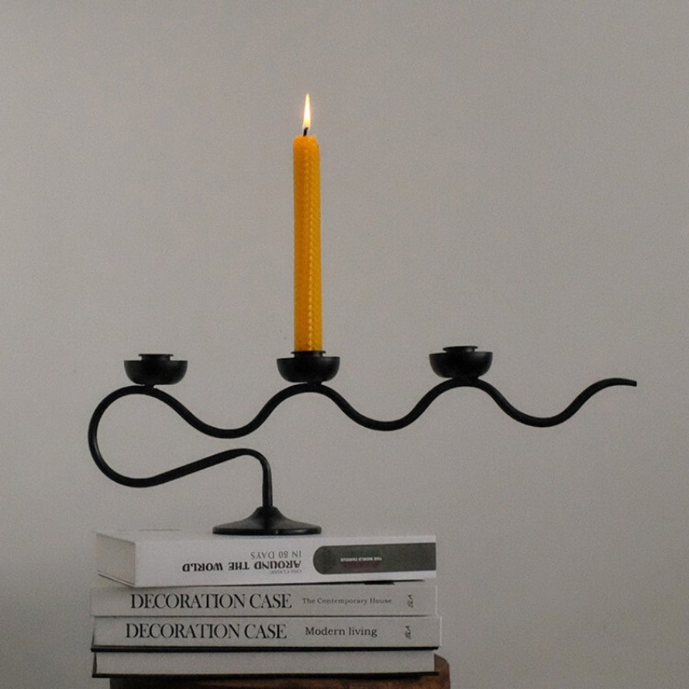 Triple-Arm Iron Candle Holder | Stornfield