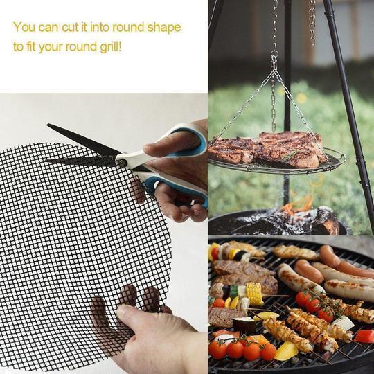 Teflon Non-stick BBQ Grill Mesh Mat for Reusable Cleaning | Stornfield