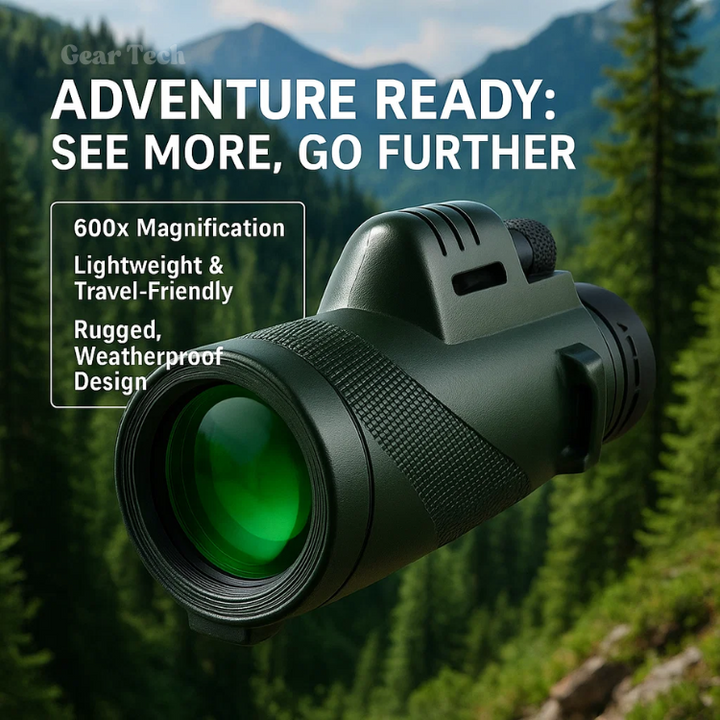Stornfield | Compact 600x Ultra-Zoom Monocular | HD Lens, Lightweight & Perfect for Hiking, Birdwatching, and Sports Events