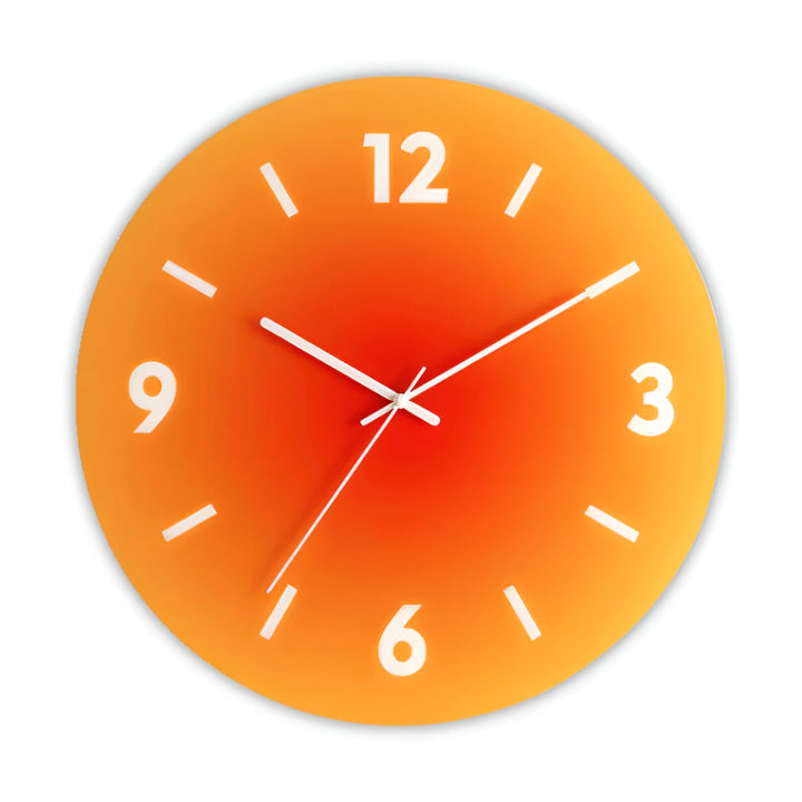 Glass Wall Clock – Modern Design with Sunset Motif | Stornfield