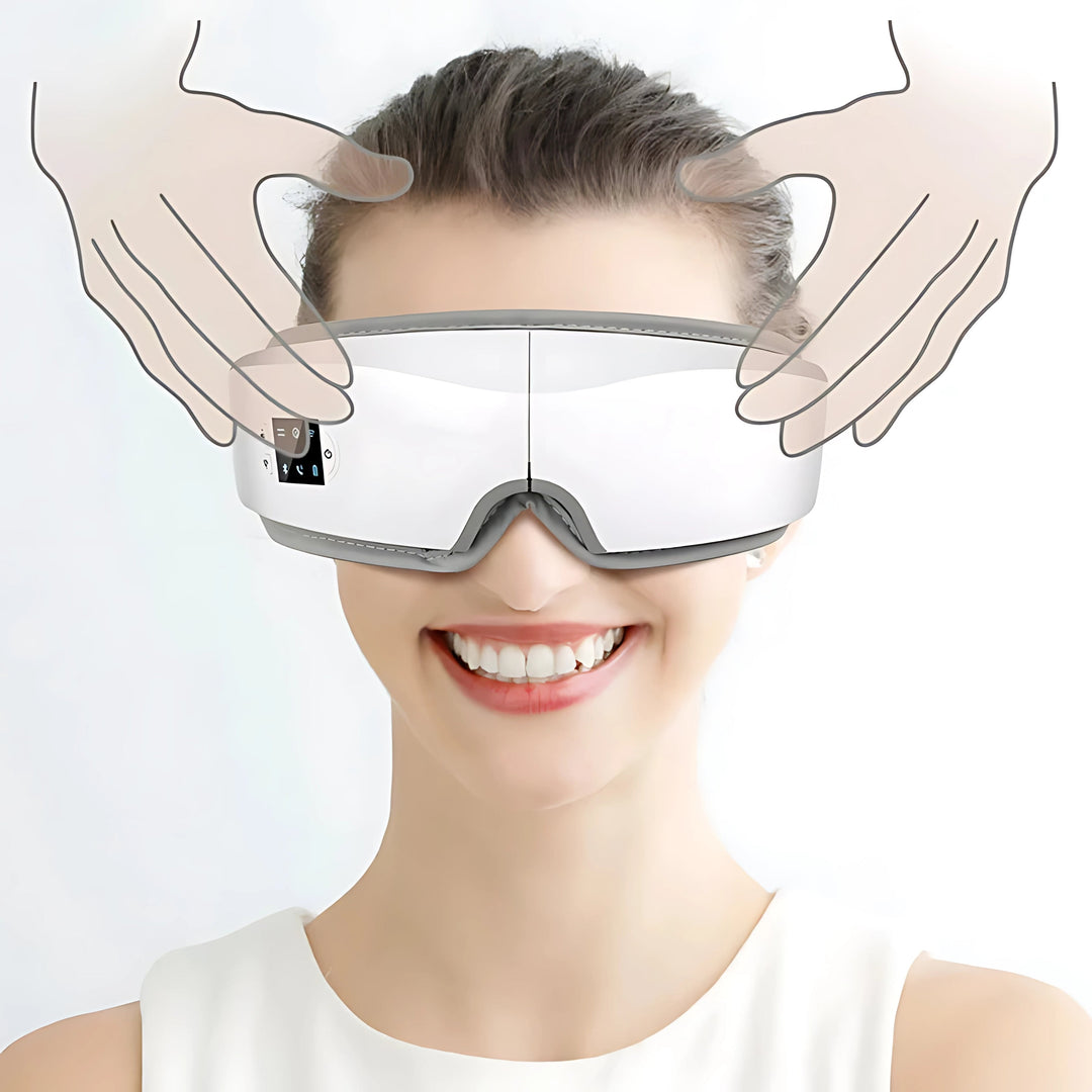 Vistella | 4D Smart Eye Massager - Air Pressure - Vibration - Heat Therapy for Eye Strain - Improved Sleep Stornfield