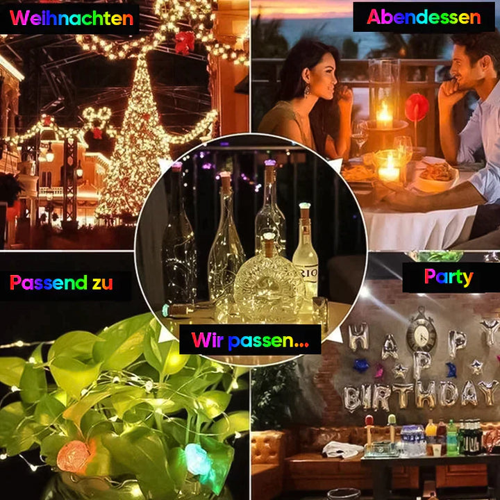 LED Wine Bottle Lights Cork Night Light DIY Decor Lift - Piece | Stornfield