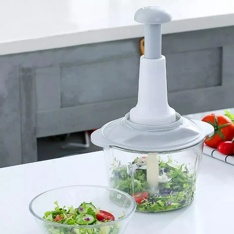Manual Food Chopper, 1500ML Speedy With 4 Curved Stainless Steel Blades Stornfield
