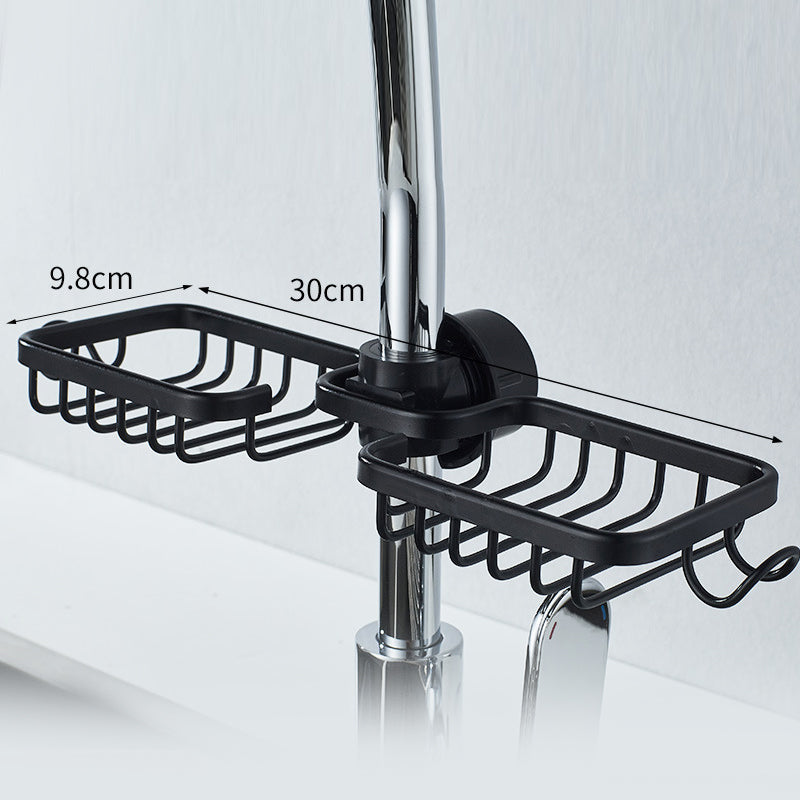 Shower holder for Shampoo & Soap – Stainless Steel – Silver or Black – No Drilling | Stornfield