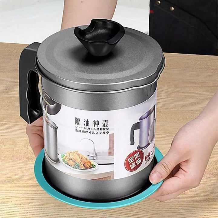 1.4L Kitchen Stainless Steel Kitchen Oil Filter Pot Stornfield