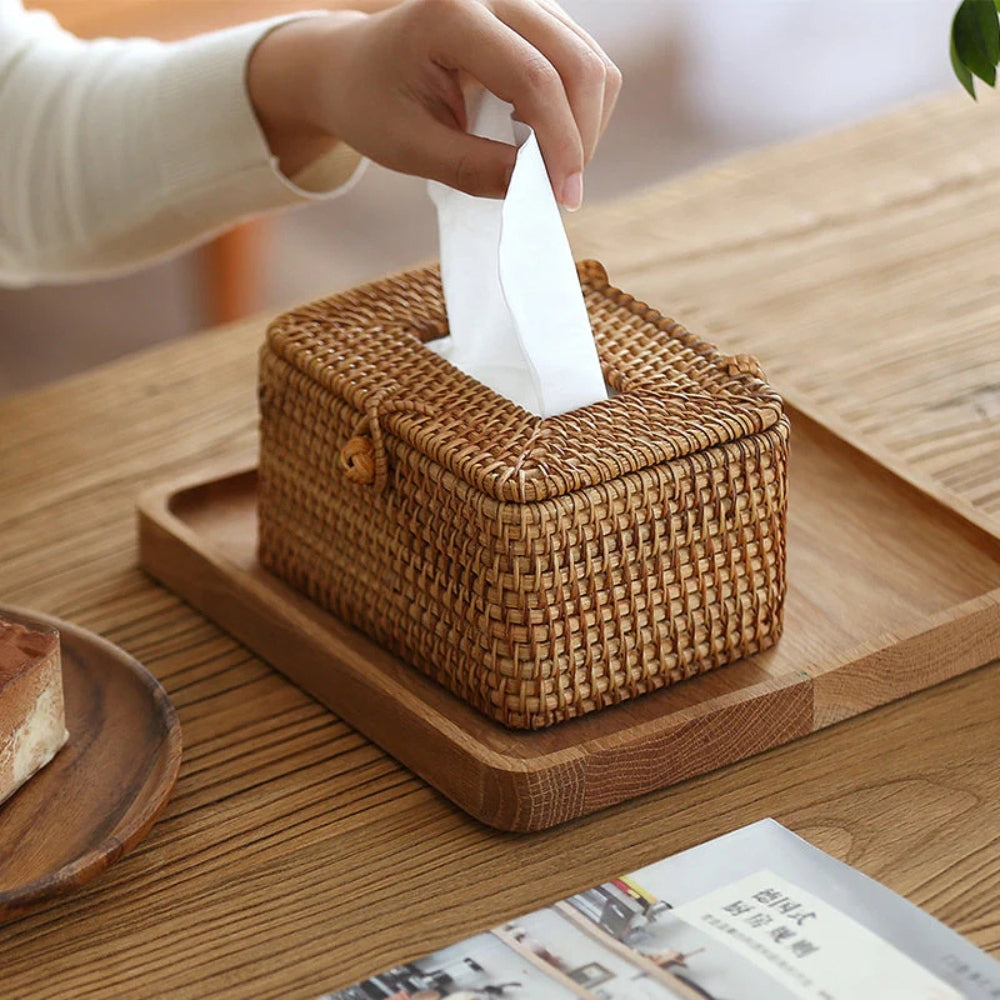 Woven Rattan Tissue Holder | Stornfield