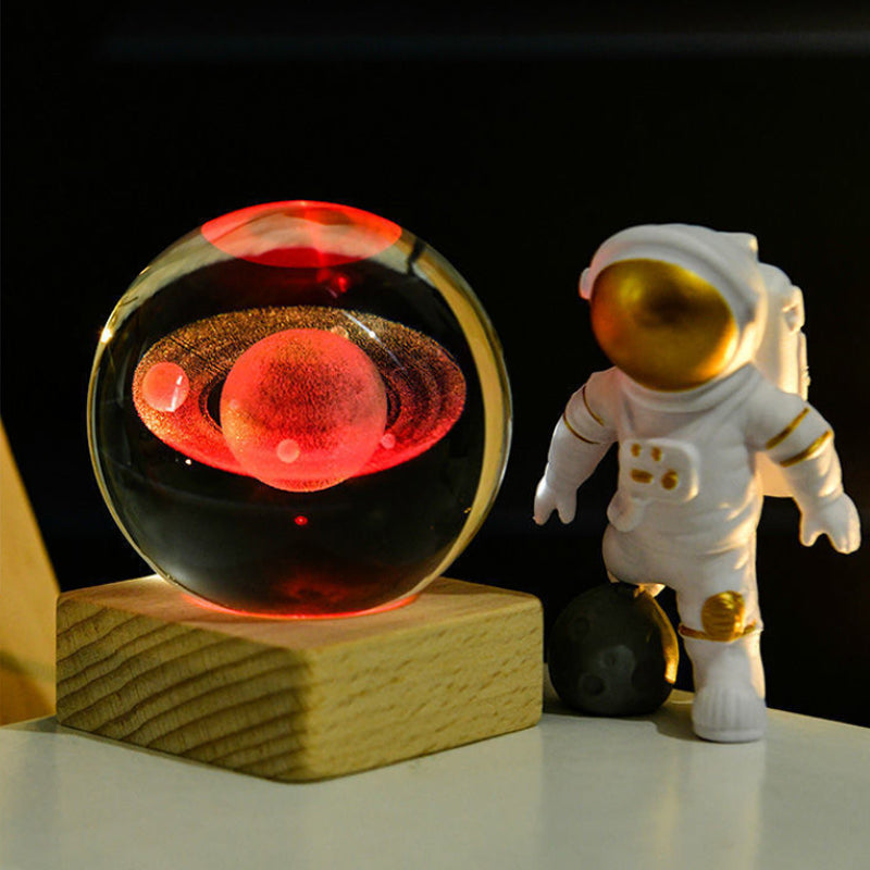 3D Galaxy Crystal Ball Night Light Decor Lamp | Stornfield
