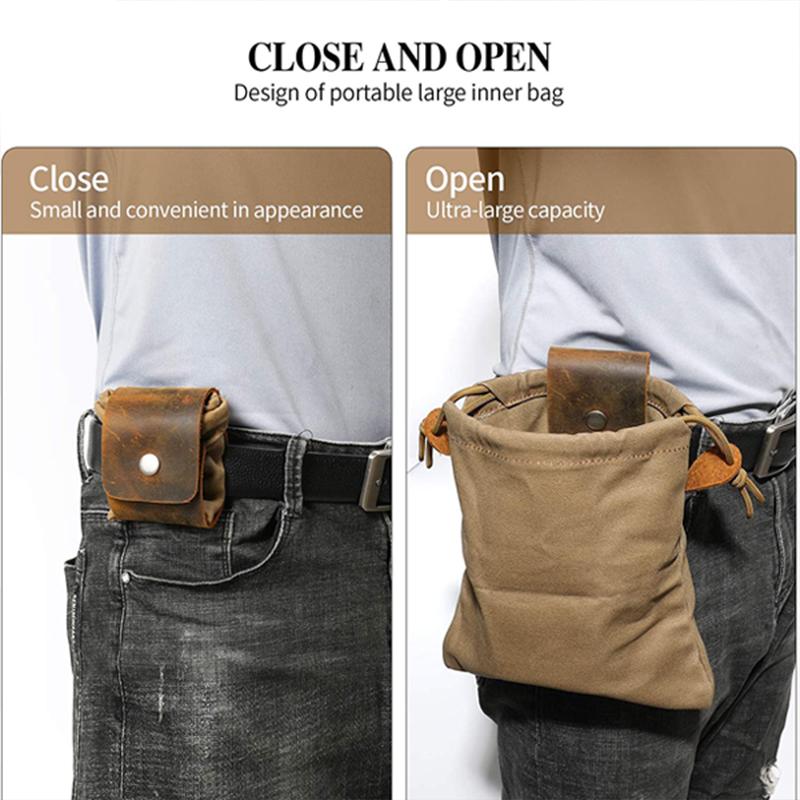 Dimoohome™ Leather and canvas bushcraft bag | Stornfield
