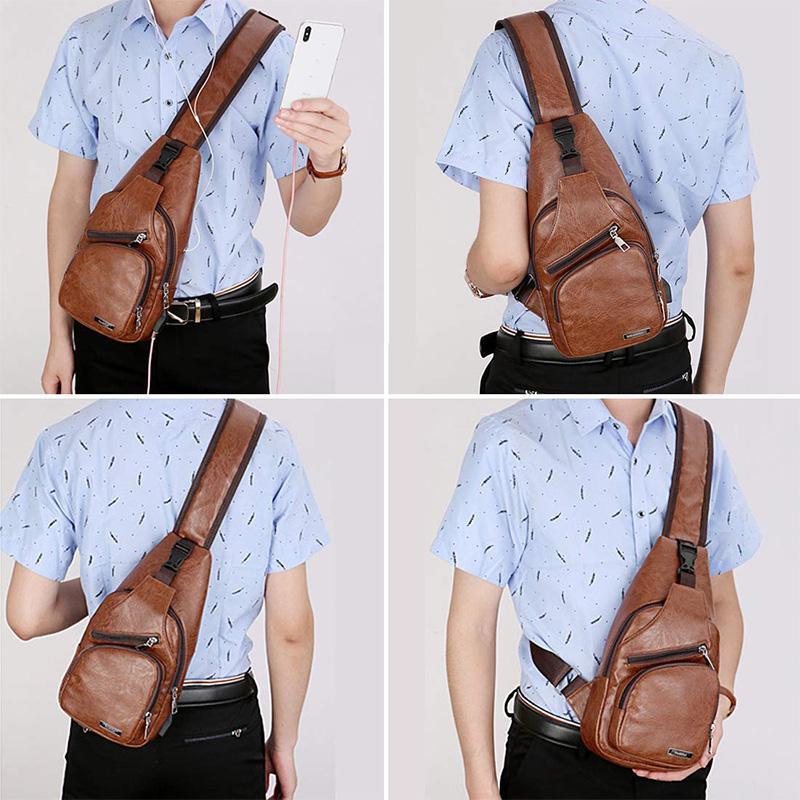 Stornfield | Men's Sling Bag with USB Charging Port
