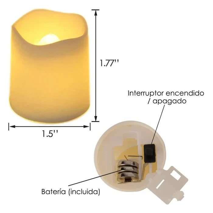 Set of 24 LED Flameless Candles - GlowFlicker | Stornfield