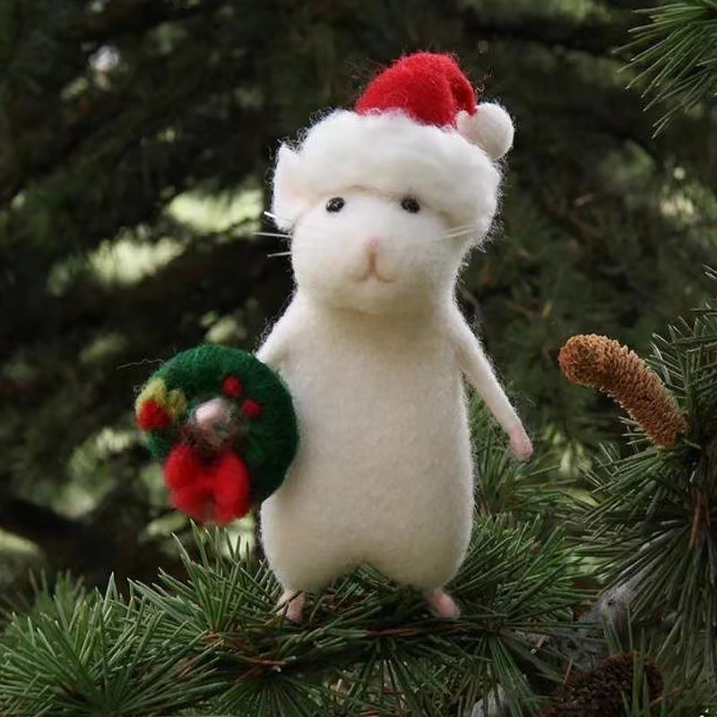 Felt Mouse and Pumpkin Ornament | Stornfield