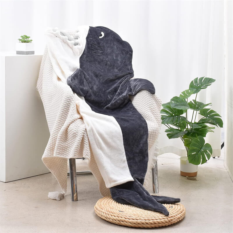 Plush Shark Blanket Hoodie – Comfortable Wearable Blanket | Stornfield