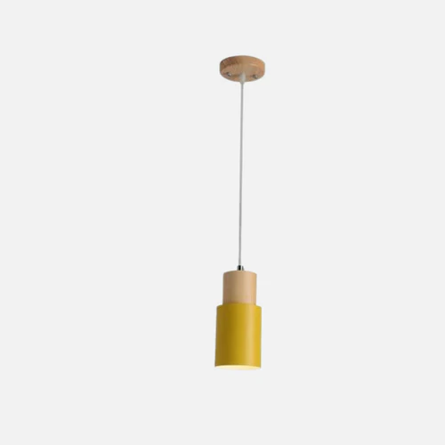Stornfield | Ingrid Metallic Pendant with Wood Accents