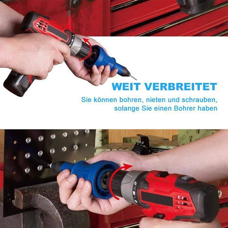 Removable rivet gun drill adapter | Stornfield