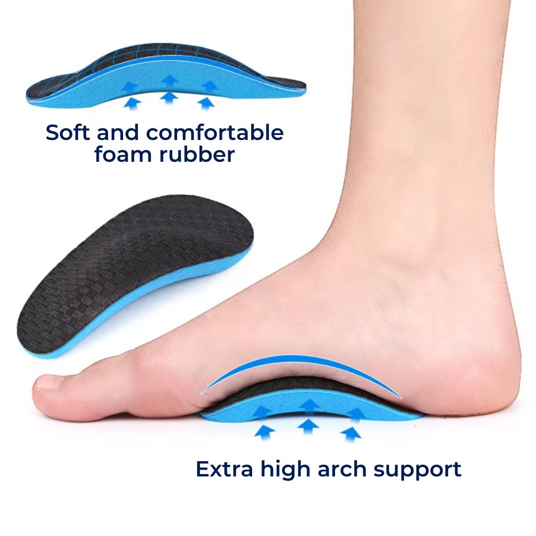 SoleEase High Arch Support Shoe Inserts | Soft EVA Foam - for Comfort Cushioning and Pain Relief Stornfield