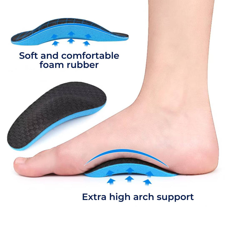 SoleEase High Arch Support Shoe Inserts | Soft EVA Foam - for Comfort Cushioning and Pain Relief Stornfield