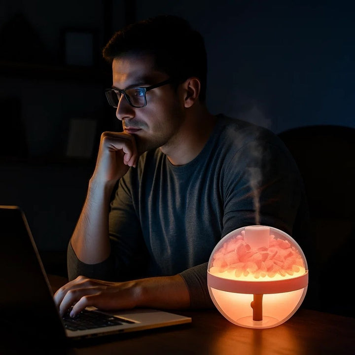 SereniGlow | Essential Oil Diffuser Humidifier – Ultrasonic Cool Mist – USB Rechargeable – LED Night Light for Bedroom & Nursery Stornfield