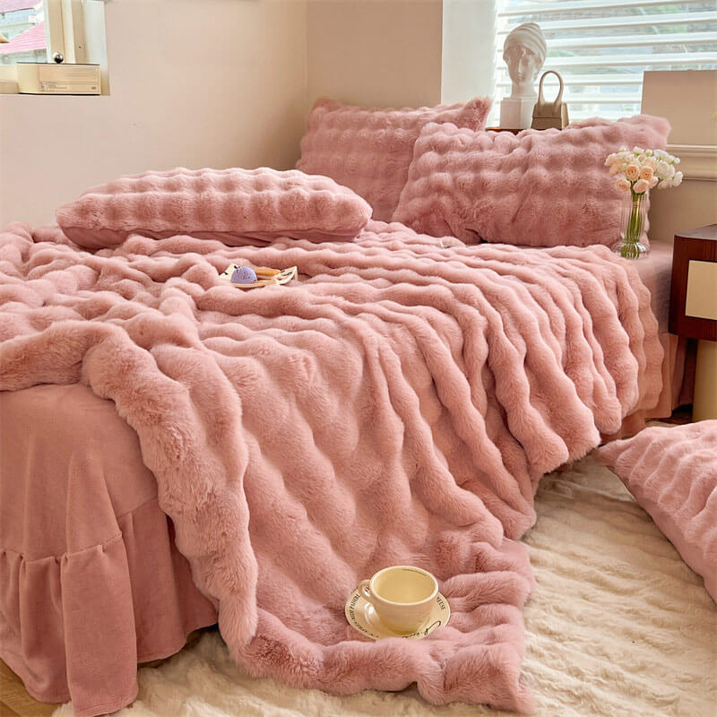 Plush faux fur throw blanket for ultimate cozy warmth | Stornfield