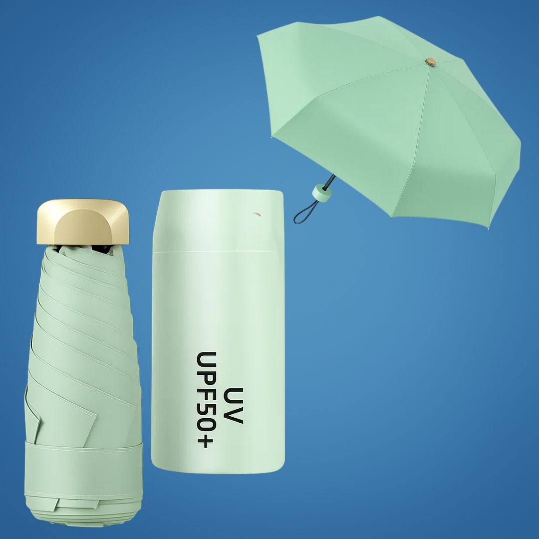 UrbanBrolly | UV Mini Folding Umbrella - UPF 50+ Sun Protection - Water Resistant - Lightweight and Pocket-sized for Travel Stornfield