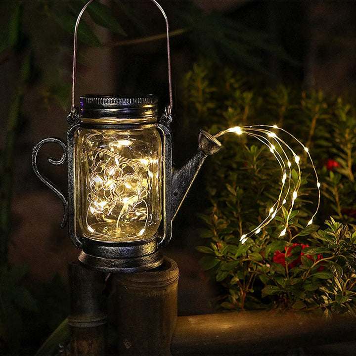 Solar Creative Fairy Frosted Glass Jar LED Outdoor Light | Stornfield