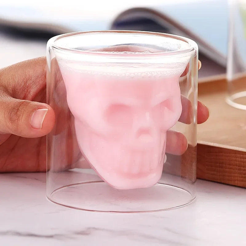 3D Skull Head DouStornfielde Drinking Glass | Stornfield
