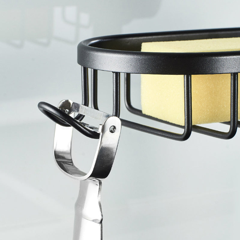 Shower holder for Shampoo & Soap – Stainless Steel – Silver or Black – No Drilling | Stornfield