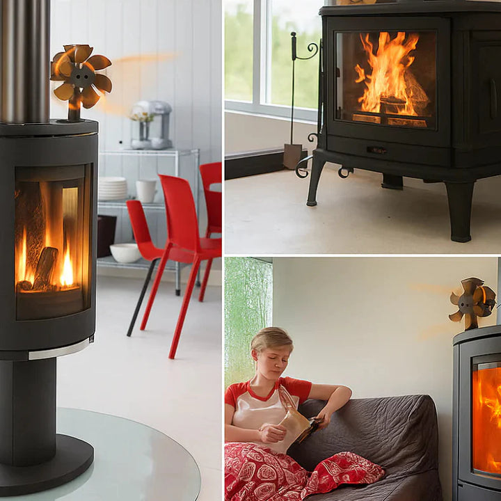 Wood Stove Fan, Silent Heat Diffusion for Efficient Warmth | Stornfield