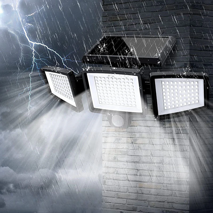 Solar-powered security light with motion detector – LED outdoor spotlight for home and garden | Stornfield