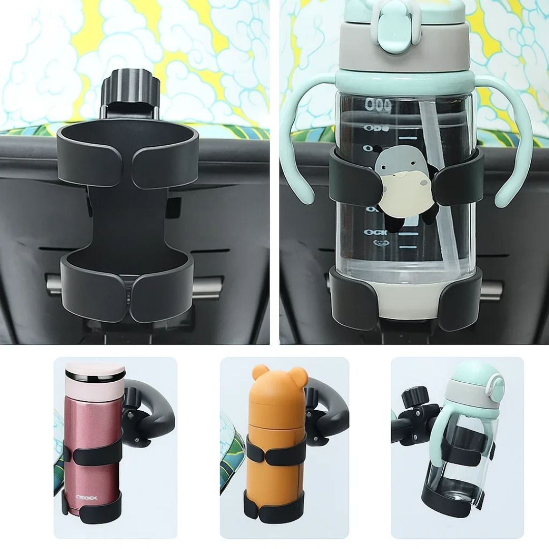 SipSecure | Universal Stroller Cup Holder – Adjustable Clip – Secure Fit – Ideal for Parents On-The-Go Stornfield
